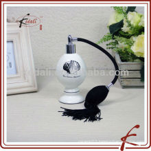 white glaze decal ceramic refill perfume atomizer spray bottle